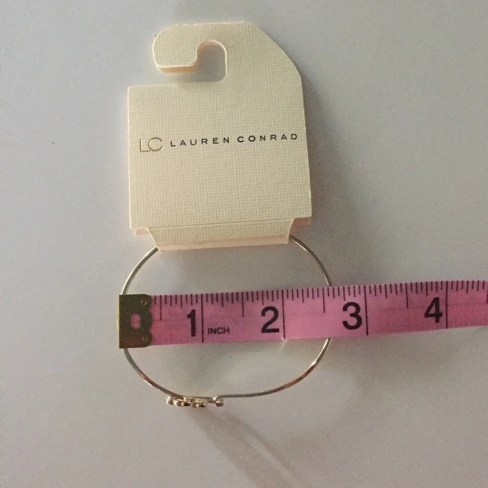 Lauren Conrad Goldtone Filigree Minimalist Bangle Bracelet